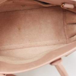 Pre Owned Saint Laurent Light Pink Leather Nano Classic Sac De Jour Tote