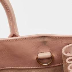 Pre Owned Saint Laurent Light Pink Leather Nano Classic Sac De Jour Tote