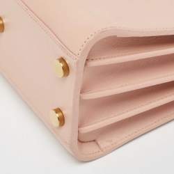 Pre Owned Saint Laurent Light Pink Leather Nano Classic Sac De Jour Tote