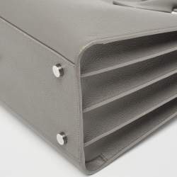 Pre Owned Saint Laurent Grey Leather Small Classic Sac De Jour Tote