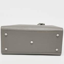 Pre Owned Saint Laurent Grey Leather Small Classic Sac De Jour Tote
