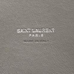 Pre Owned Saint Laurent Grey Leather Small Classic Sac De Jour Tote