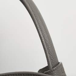 Pre Owned Saint Laurent Grey Leather Small Classic Sac De Jour Tote