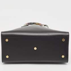 Saint Laurent Multicolor Python and Leather Small Classic Sac De Jour Tote