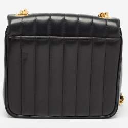 Saint Laurent Black Quilted Leather Medium Vicky Shoulder Bag