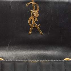 Saint Laurent Black Quilted Leather Medium Vicky Shoulder Bag
