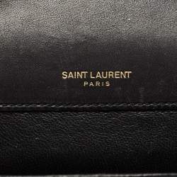 Saint Laurent Black Quilted Leather Medium Vicky Shoulder Bag