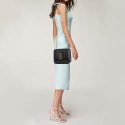 Saint Laurent Black Quilted Leather Medium Vicky Shoulder Bag