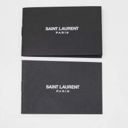 Saint Laurent Black Mix Matelassé Leather Monogram Envelope Wallet on Chain