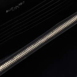 Saint Laurent Black Mix Matelassé Leather Monogram Envelope Wallet on Chain