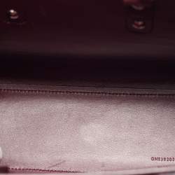 Pre Owned Saint Laurent Burgundy Croc Embossed Leather Nano Classic Sac De Jour Tote