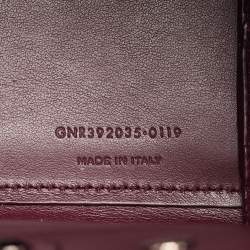 Pre Owned Saint Laurent Burgundy Croc Embossed Leather Nano Classic Sac De Jour Tote