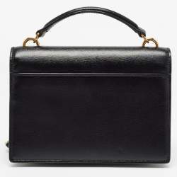 Pre Owned Saint Laurent Black Leather Sunset Chain Wallet