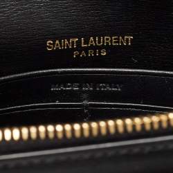 Pre Owned Saint Laurent Black Leather Sunset Chain Wallet