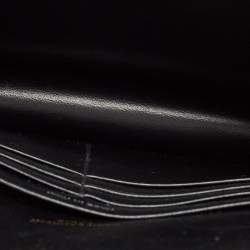 Pre Owned Saint Laurent Black Leather Sunset Chain Wallet