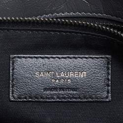 Saint Laurent Grey Crinkled Leather Medium Niki Shoulder Bag