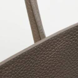 Pre Owned Saint Laurent Taupe Leather Small Classic Sac De Jour Tote