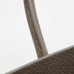 Pre Owned Saint Laurent Taupe Leather Small Classic Sac De Jour Tote