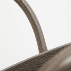 Pre Owned Saint Laurent Taupe Leather Small Classic Sac De Jour Tote