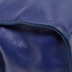 Pre Owned Saint Laurent Indigo Blue Leather Medium Muse Two Bag