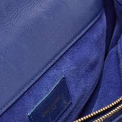 Pre Owned Saint Laurent Indigo Blue Leather Medium Muse Two Bag