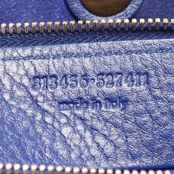 Pre Owned Saint Laurent Indigo Blue Leather Medium Muse Two Bag