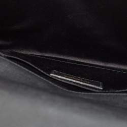 Pre Owned Saint Laurent Black Leather Y-Ligne Clutch