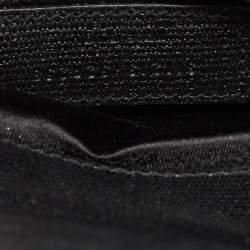 Pre Owned Saint Laurent Black Leather Y-Ligne Clutch