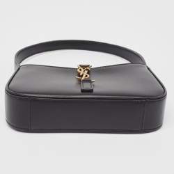 Pre Owned Saint Laurent Black Leather Mini LE 5 À 7 Shoulder Bag
