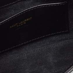 Pre Owned Saint Laurent Black Leather Mini LE 5 À 7 Shoulder Bag