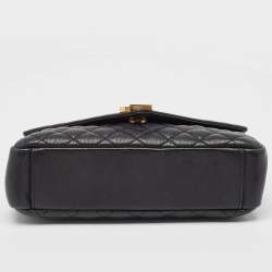 Saint Laurent Black Mix Matelasse Leather Medium Envelope Chain Bag