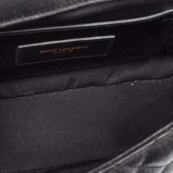 Saint Laurent Black Mix Matelasse Leather Medium Envelope Chain Bag