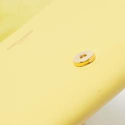 Pre Owned Saint Laurent Yellow Leather Mini Chyc Crossbody Bag