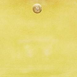 Pre Owned Saint Laurent Yellow Leather Mini Chyc Crossbody Bag
