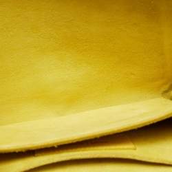 Pre Owned Saint Laurent Yellow Leather Mini Chyc Crossbody Bag