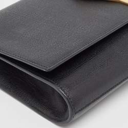 Saint Laurent Black Leather Y Line Clutch