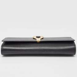 Saint Laurent Black Leather Y Line Clutch