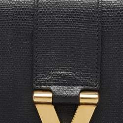 Saint Laurent Black Leather Y Line Clutch