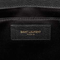 Saint Laurent Black Leather Y Line Clutch