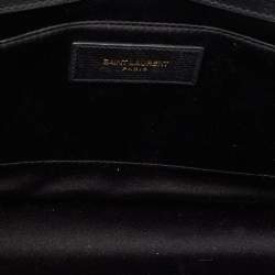 Saint Laurent Black Leather Y Line Clutch
