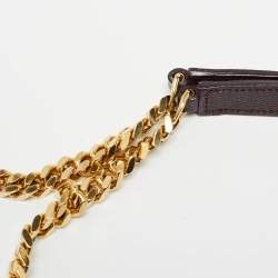 Saint Laurent Burgundy Matelasse Leather Large Monogram Envelope Shoulder Bag