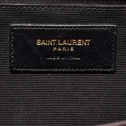 Saint Laurent Burgundy Matelasse Leather Large Monogram Envelope Shoulder Bag