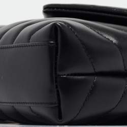 Pre Owned Saint Laurent Black Quilted Leather Toy Loulou Crossbody Bag