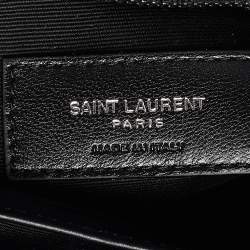 Pre Owned Saint Laurent Black Quilted Leather Toy Loulou Crossbody Bag