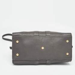 Saint Laurent Grey Leather Small Cabas Chyc Tote