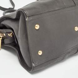 Saint Laurent Grey Leather Small Cabas Chyc Tote