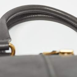 Saint Laurent Grey Leather Small Cabas Chyc Tote