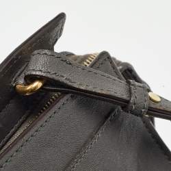 Saint Laurent Grey Leather Small Cabas Chyc Tote