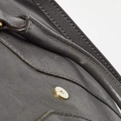 Saint Laurent Grey Leather Small Cabas Chyc Tote