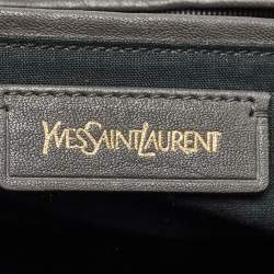 Saint Laurent Grey Leather Small Cabas Chyc Tote